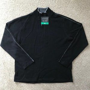 HATHAWAY Men's Ribbed Knit Sweater SIZE XL Color Black NWT